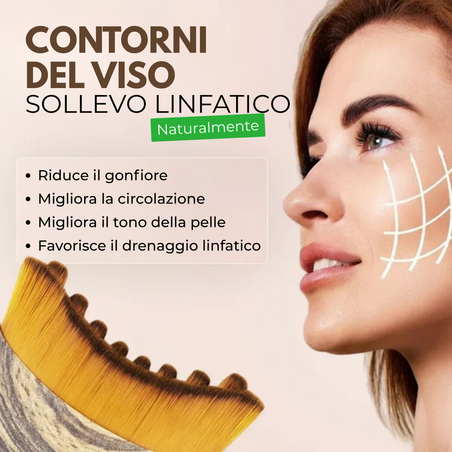 Spazzola Viso Contorno Linfatico