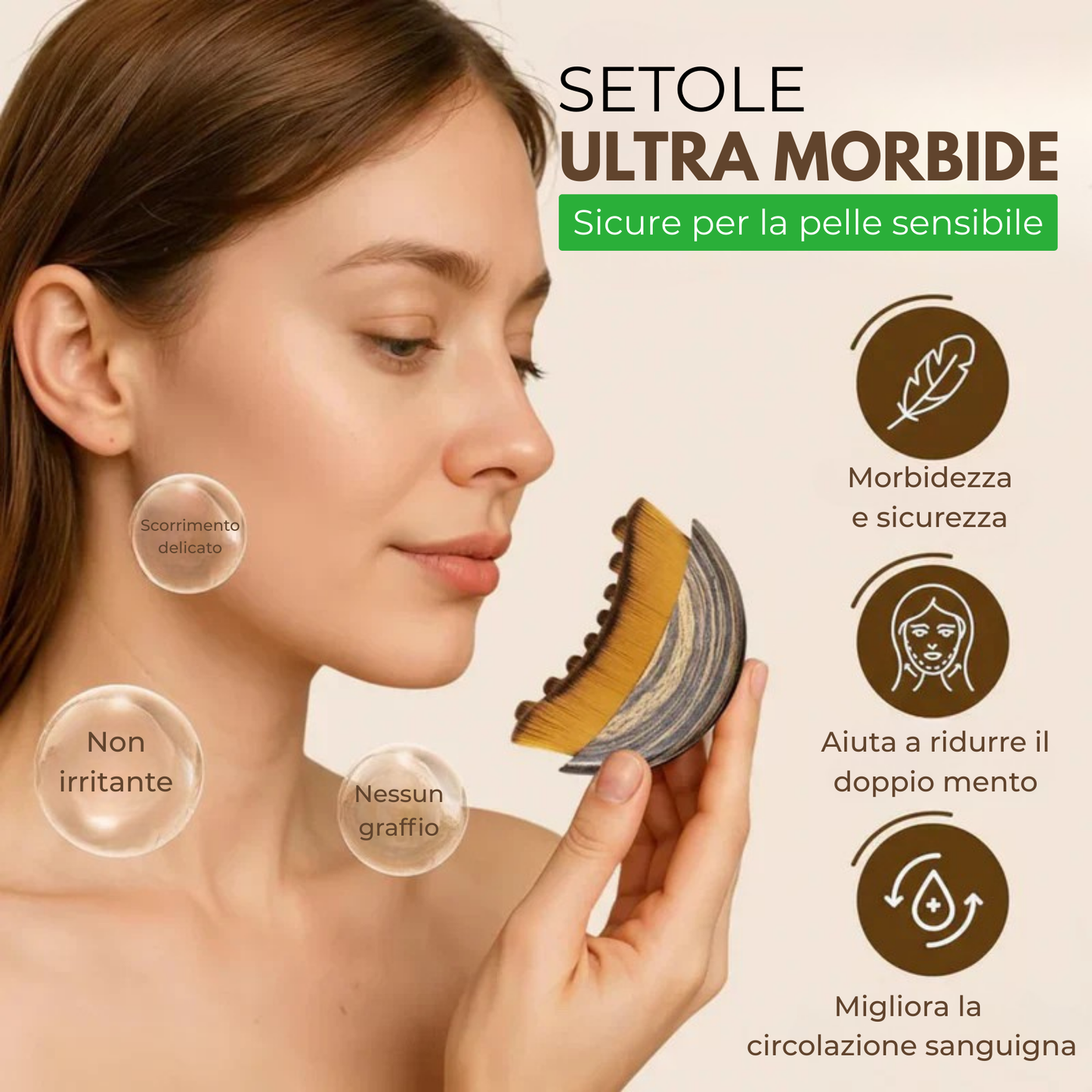 Spazzola Viso Contorno Linfatico