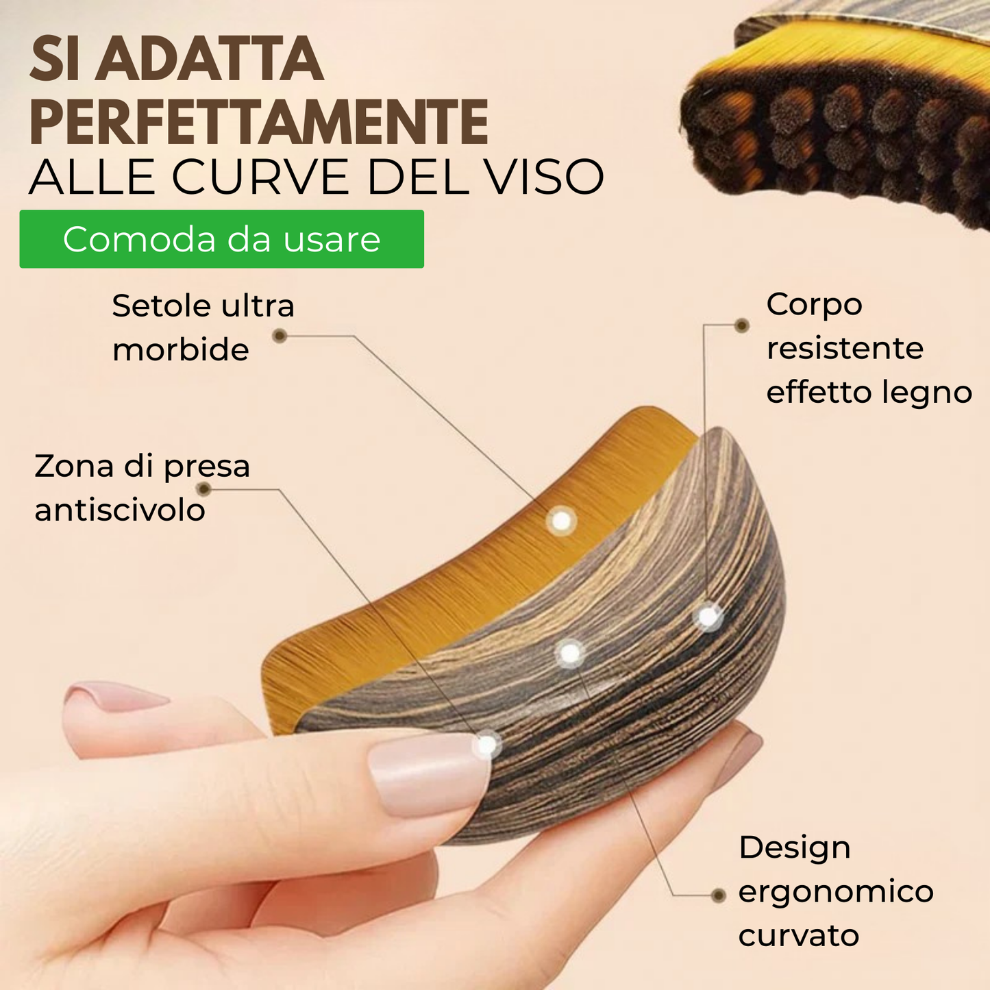 Spazzola Viso Contorno Linfatico